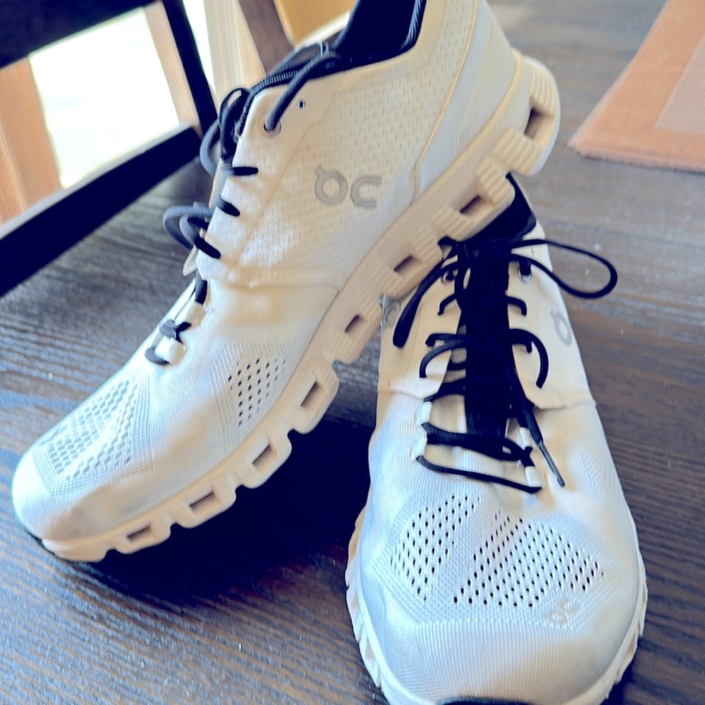 On Running White Sneakers with Breathable Mesh Design